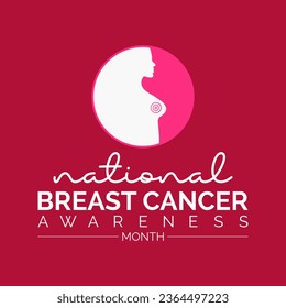 National Breast Cancer Awareness Month Champions Early Detection, Education, and Support for Those Affected by Breast Cancer Worldwide. Unite for Pink Strength Vector Template.