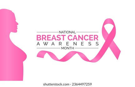 National Breast Cancer Awareness Month Champions Early Detection, Education, and Support for Those Affected by Breast Cancer Worldwide. Unite for Pink Strength Vector Template.