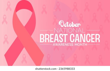 National Breast Cancer Awareness Month Champions Early Detection, Education, and Support for Those Affected by Breast Cancer Worldwide. Unite for Pink Strength Vector Template.