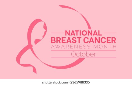 National Breast Cancer Awareness Month Champions Early Detection, Education, and Support for Those Affected by Breast Cancer Worldwide. Unite for Pink Strength Vector Template.