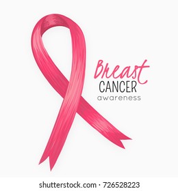 National Breast Cancer Awareness Month. Pink ribbon. October. Women health. Female Disease. Oncology. Background with symbol. Card, banner or poster. Vector illustration, eps10