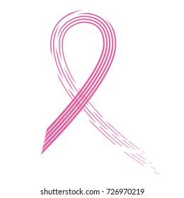 National Breast Cancer Awareness Ribbon Pink. Vector illustration. EPS 10.