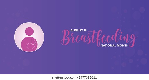 National Breastfeeding month calligraphic banner design on isolated background. Script lettering banner, poster, card concept idea. Health awareness vector template.