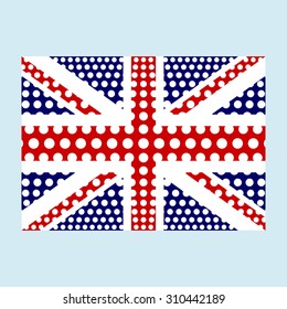 National british flag of the United Kingdom of Great Britain and Northern Ireland with correct proportions and color scheme with a texture. Vector