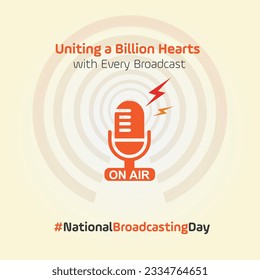 National Broadcasting Day, Social Media Creative Post Vector Design