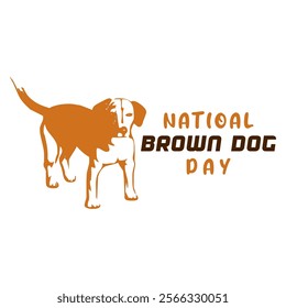 National Brown Dog Day vector design. National Brown Dog Day modern minimal graphic poster illustration.