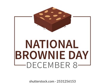 National Brownie Day. National Brownie Day December 8 vector Illustration. Vector graphics of National Brownie Day are good use for the National Brownie Day celebration.