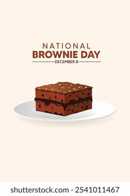 National Brownie Day December 8 vector poster