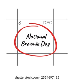 National Brownie Day, December - calendar date.