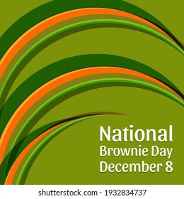 National Brownie Day. Geometric design suitable for greeting card poster and banner