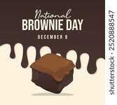 National Brownie Day vector design template good for celebration usage. National Brownie Day design. flat design. eps 10. 