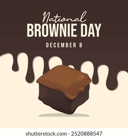 National Brownie Day vector design template good for celebration usage. National Brownie Day design. flat design. eps 10. 