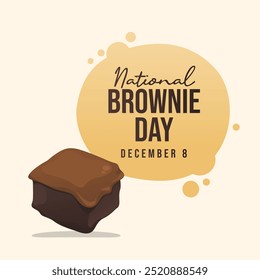 National Brownie Day vector design template good for celebration usage. National Brownie Day design. flat design. eps 10. 