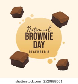 National Brownie Day vector design template good for celebration usage. National Brownie Day design. flat design. eps 10. 