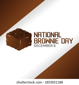 National Brownie Day Vector Illustration. Suitable for greeting card poster and banner	