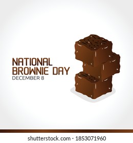 National Brownie Day Vector Illustration. Suitable for greeting card poster and banner	