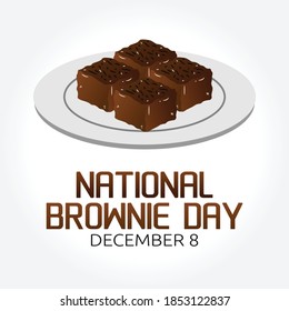 National Brownie Day Vector Illustration. Suitable for greeting card poster and banner	