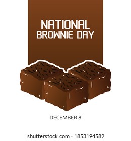 National Brownie Day Vector Illustration. Suitable for greeting card poster and banner	