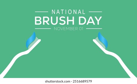 National Brush Day is observed every year on November. Holydays Awareness concept. background, placard, banner template Vector illustration design.