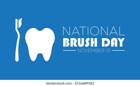 National Brush Day is observed every year on November. Holydays Awareness concept. background, placard, banner template Vector illustration design.