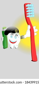 National Brush Day on November 1st - Holiday. Vector Illustration.