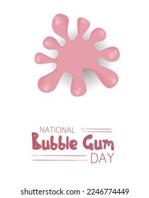 National Bubble Gum day vector illustration, suitable for poster banner or card