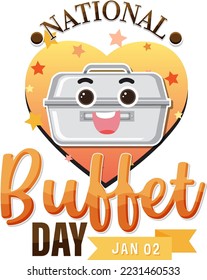 National Buffet Day icon illustration