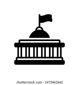 National building vector black icon