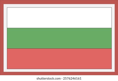 National Bulgaria flag, official colors and proportion correctly. National Bulgaria flag. Vector illustration. Bulgaria flag vector icon, simple, flat design for web or mobile app.