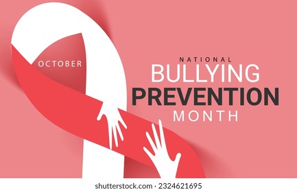 National Bullying Prevention Month. background, banner, card, poster, template. Vector illustration.