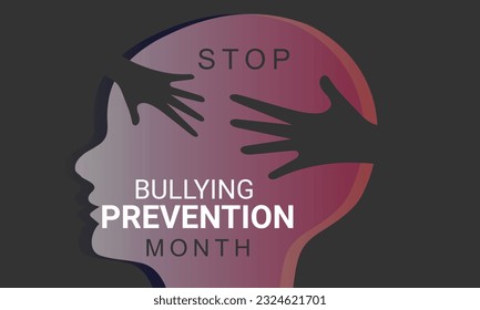 National Bullying Prevention Month. background, banner, card, poster, template. Vector illustration.