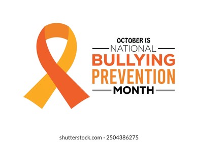 National Bullying Prevention Month. banner background vector illustration with awareness design.