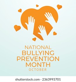 National Bullying Prevention Month design template good for celebration usage. yellow ribbon vector design. flat ribbon design. vector eps 10.