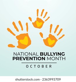 National Bullying Prevention Month design template good for celebration usage. yellow ribbon vector design. flat ribbon design. vector eps 10.