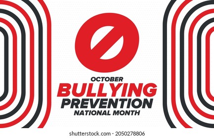 National Bullying Prevention Month October Annual Stock Vector (Royalty ...