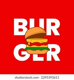 National Burger Day Vector Illustration. Suitable for greeting card, poster and banner.