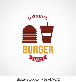 National Burger Day Vector Illustration. Suitable for greeting card, poster and banner.