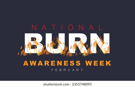 National burn awareness week. background, banner, card, poster, template. Vector illustration.