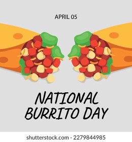 national burrito day. burrito flat illustration. burrito day. burrito vector illustration.