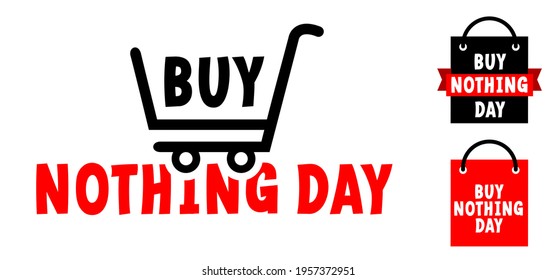 National buy nothing day, to do list. No shop or shopping. Holiday concept. Flat vector line pattern. Possitive, motivation and inspiration banner.