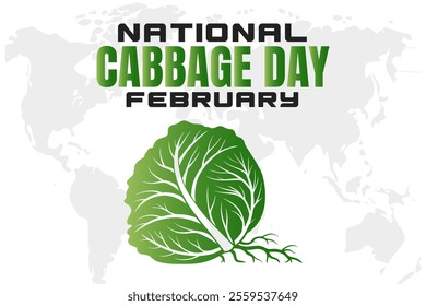 NATIONAL CABBAGE DAY Vector Illustration background on february