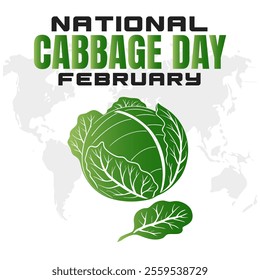 NATIONAL CABBAGE DAY Vector Illustration for post background
