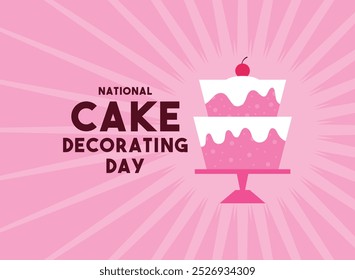 Día Nacional de Decoración de Pasteles. Vector de diseño plano. Eps 10.