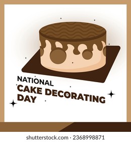 National Cake Decorating Day – October 10, 2023, Color can be changed, Illustrator Eps File, Suitable for use in print media or social media. Get it now at shutterstock.