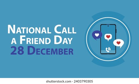 National Call a Friend Day vector banner design. Happy National Call a Friend Day modern minimal graphic poster illustration.