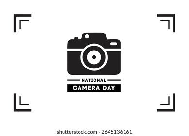 National Camera Day Vetor Illustration - Design criativo com um ícone de câmera para comemorar a fotografia. Perfeito para eventos, mídias sociais, cartazes, blogs e temas de indústria criativa.