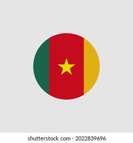 National Cameroon flag, official colors and proportion correctly. Vector illustration. EPS10.