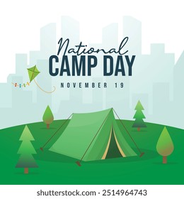 National Camp Day vector design template good for celebration usage. National Camp Day design. flat design. eps 10.