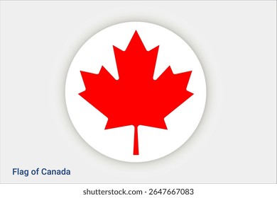 National Canada flag. High detailed flag of Canada. North America. 3D illustration.