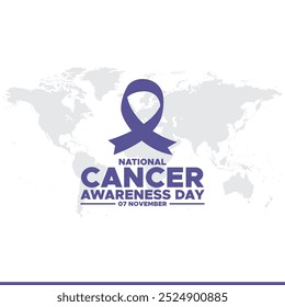 National Cancer Awareness Day, 7th November, vector graphic about National Cancer Awareness Day, social media template, banner, post, poster, banners design.